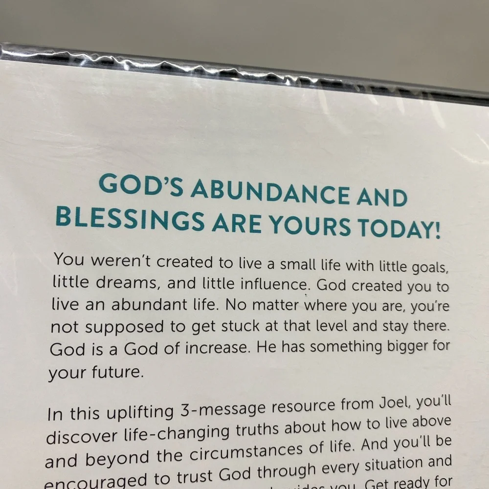* Living Above & Beyond by Joel Osteen positive message of hope Christian DVD